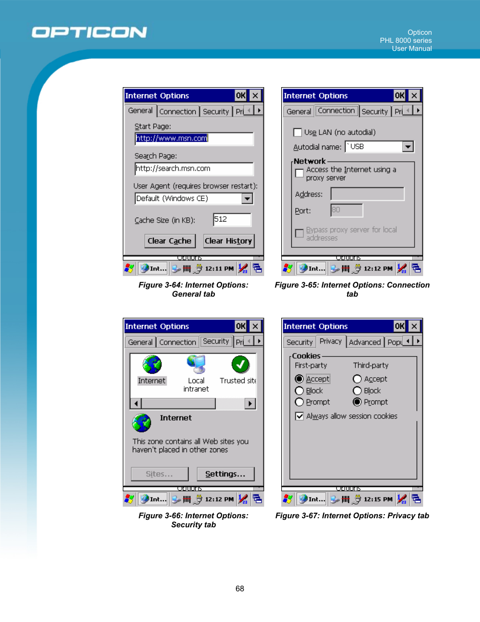 Opticon PHL 8000 User Manual | Page 68 / 113
