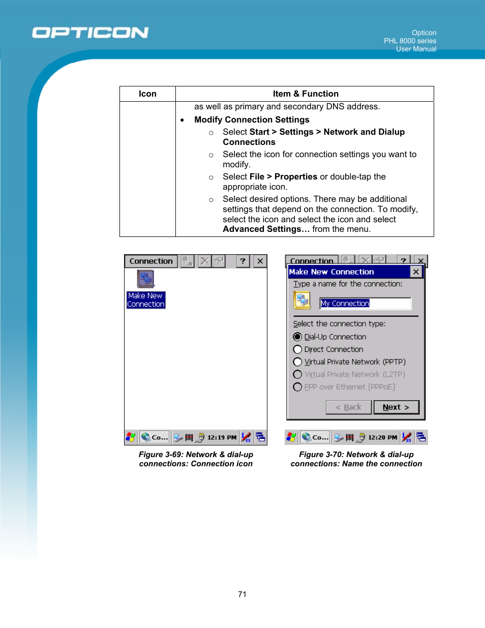Opticon PHL 8000 User Manual | Page 71 / 113