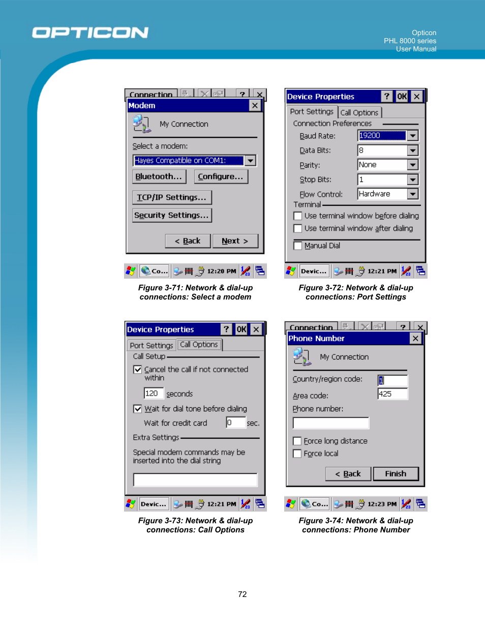Opticon PHL 8000 User Manual | Page 72 / 113