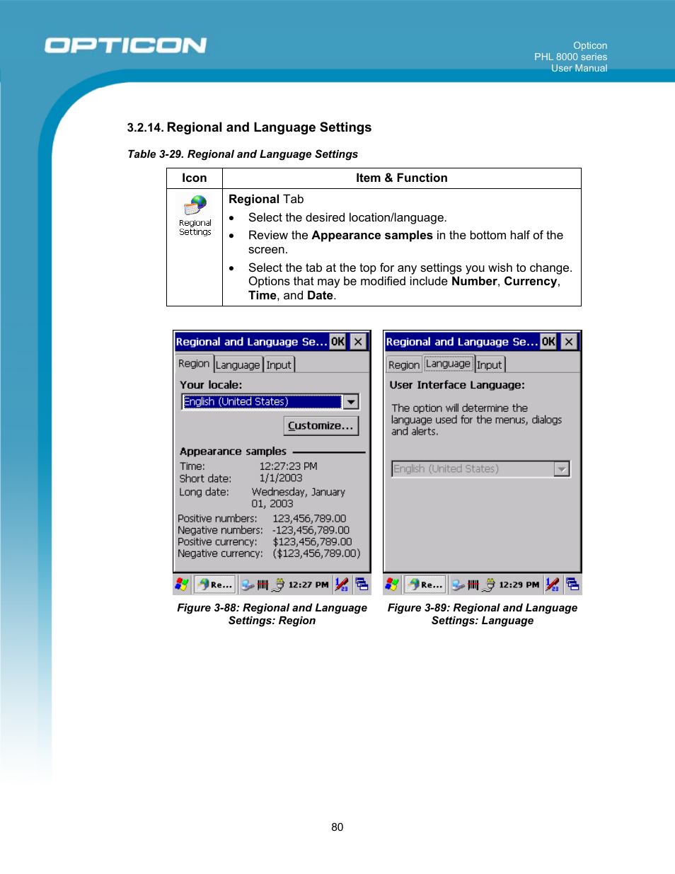 Opticon PHL 8000 User Manual | Page 80 / 113