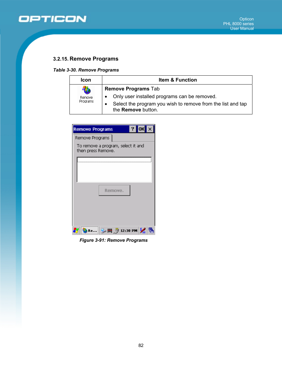 Opticon PHL 8000 User Manual | Page 82 / 113