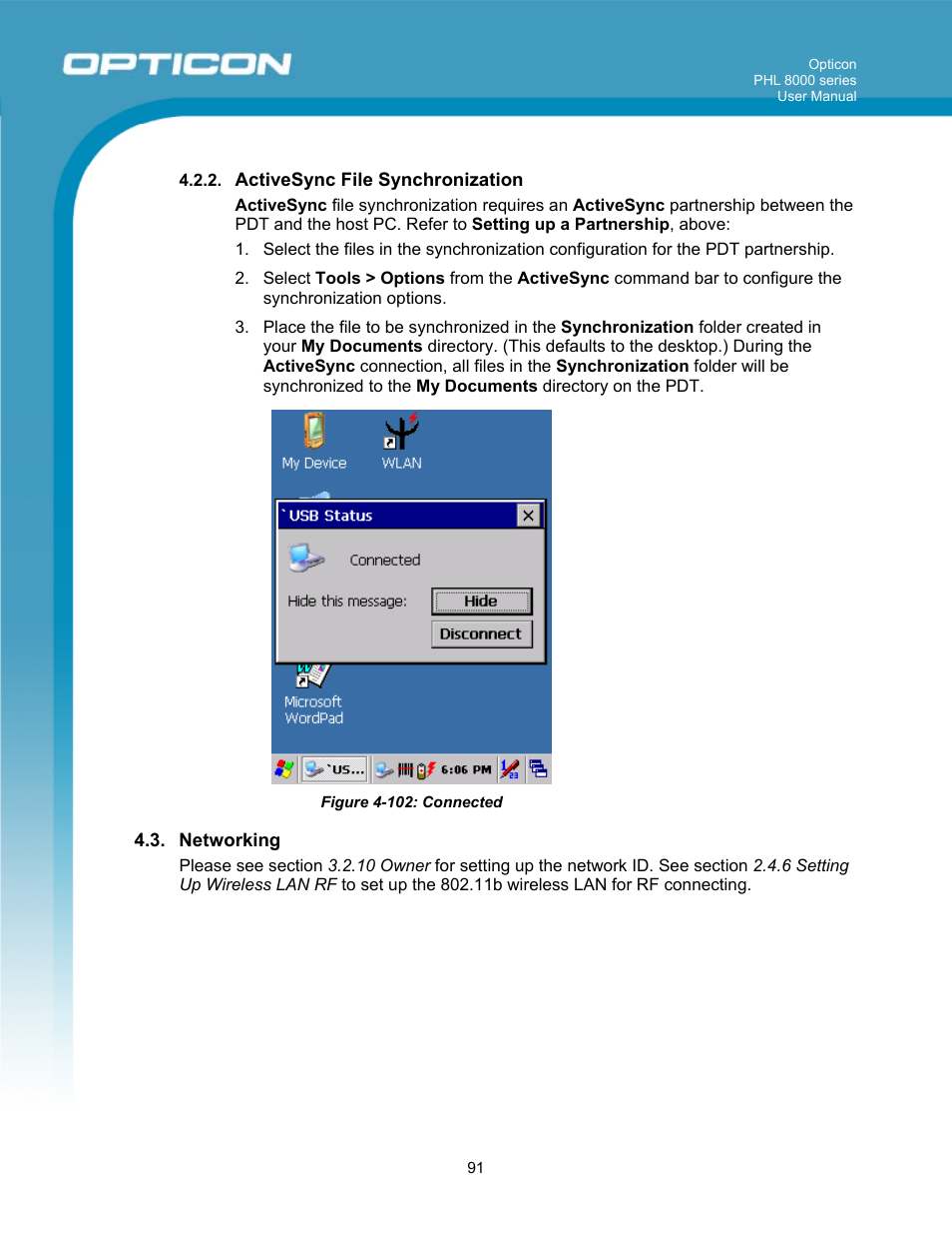 Opticon PHL 8000 User Manual | Page 91 / 113
