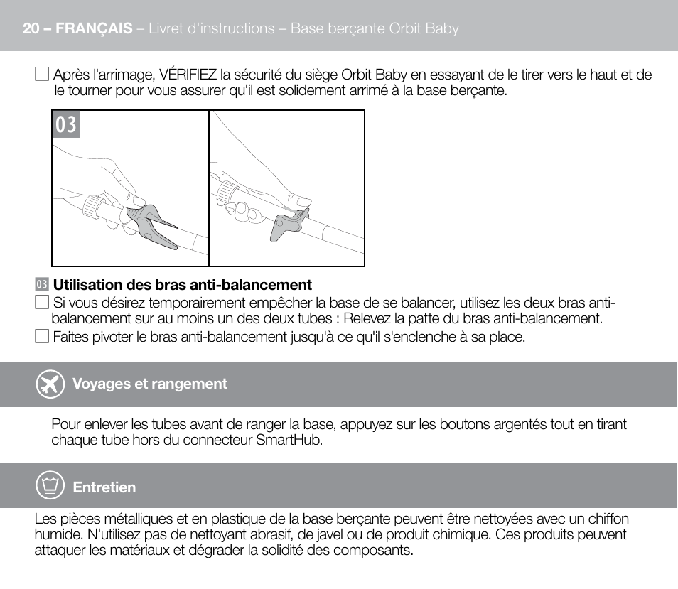 Orbit Baby G3 Rocker Base User Manual | Page 20 / 56