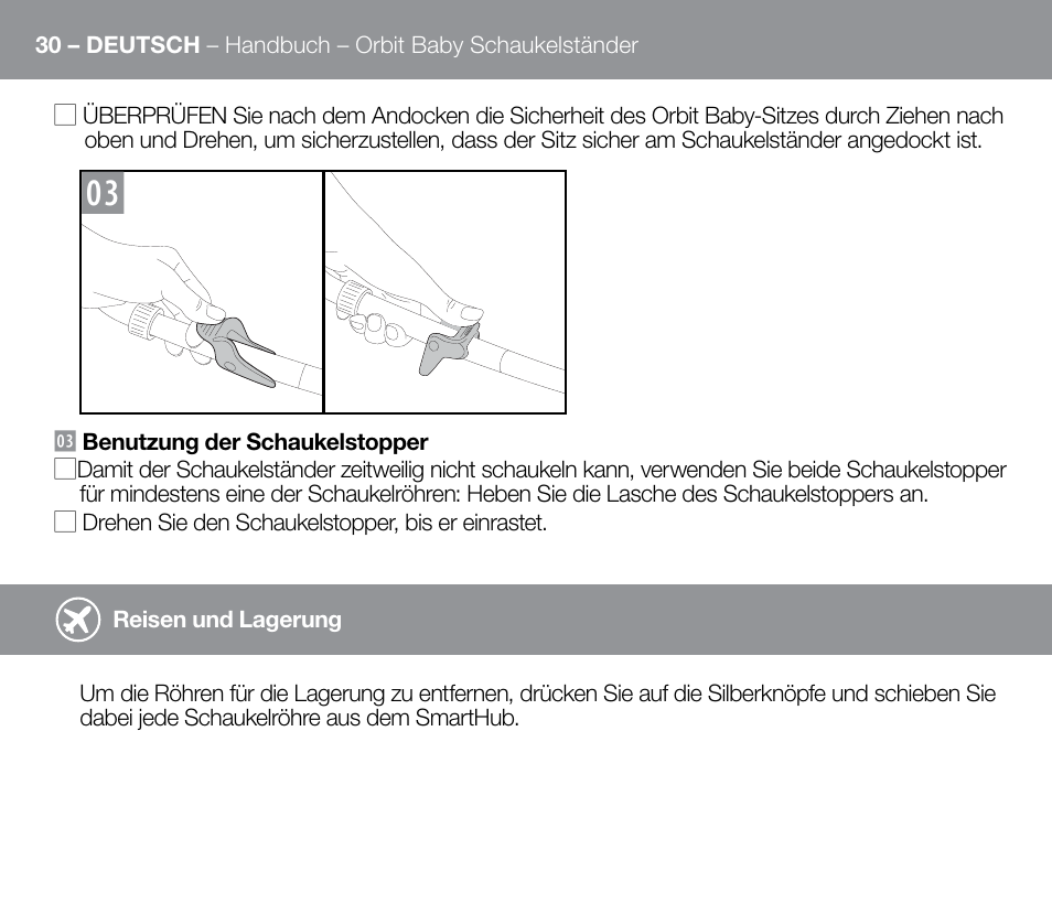 Orbit Baby G3 Rocker Base User Manual | Page 30 / 56