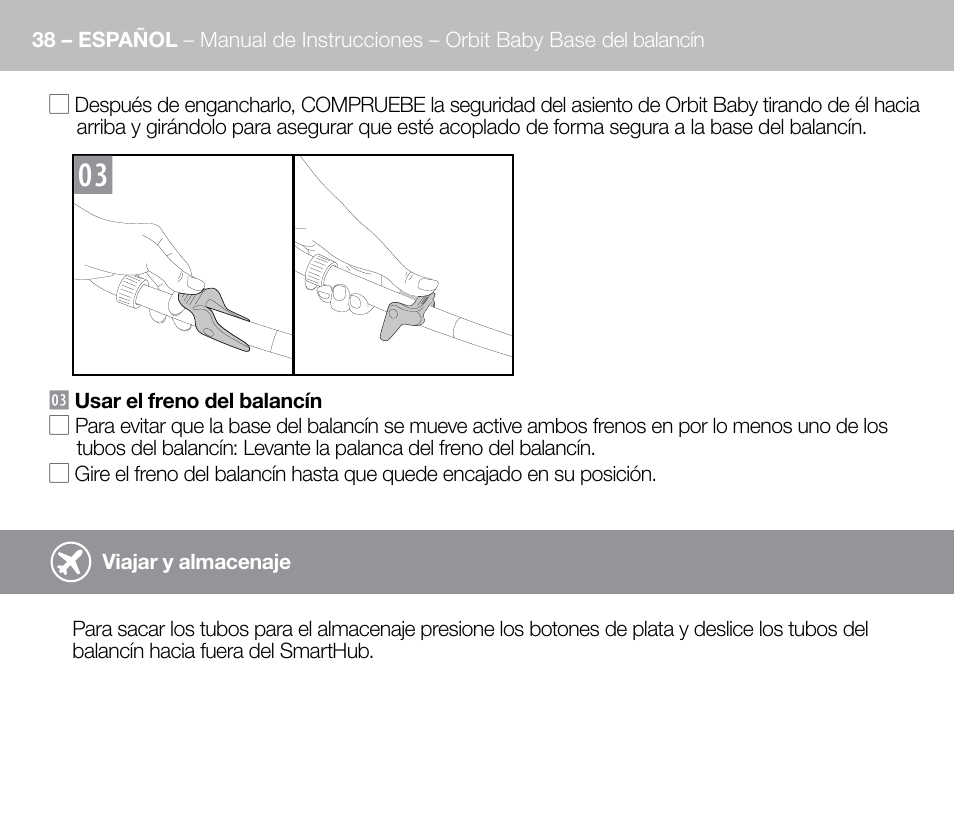 Orbit Baby G3 Rocker Base User Manual | Page 38 / 56