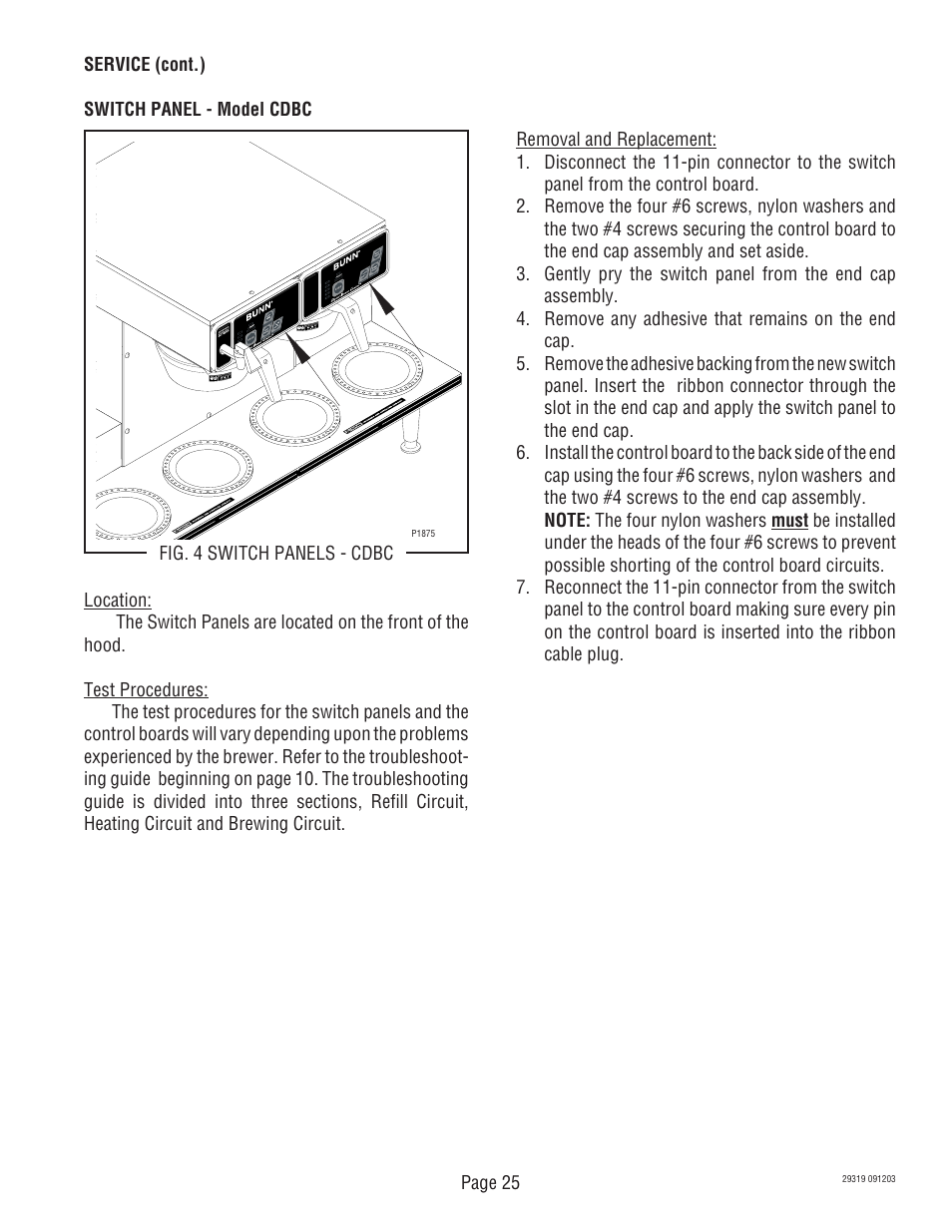 Page 25 | Bunn CDBC TWIN User Manual | Page 25 / 36