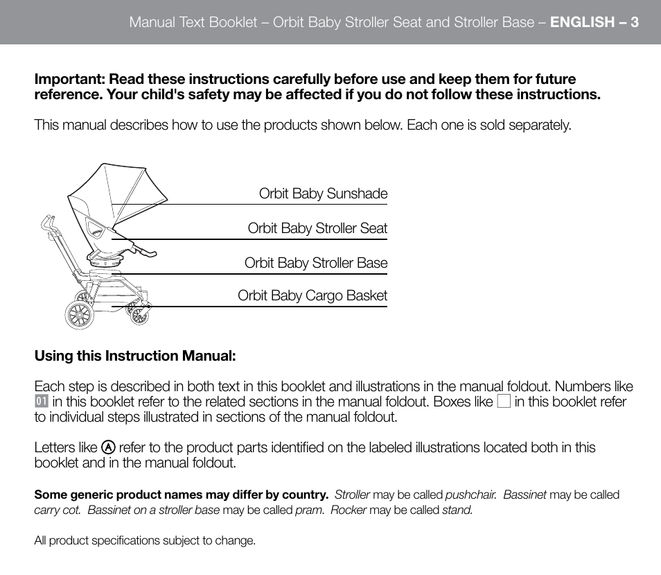 Orbit Baby G3 Stroller Base and Stroller Seat User Manual | Page 11 / 32