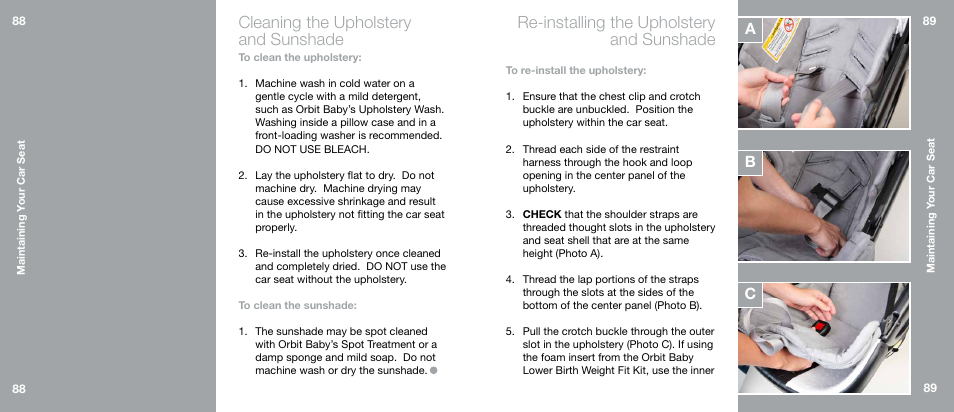 Cb a | Orbit Baby G3 Infant Car Seat and Base User Manual | Page 45 / 49