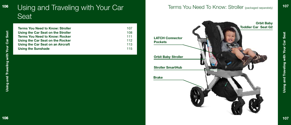 Using and traveling with your car seat, Terms you need to know: stroller | Orbit Baby Toddler Car Seat G2 User Manual | Page 54 / 65