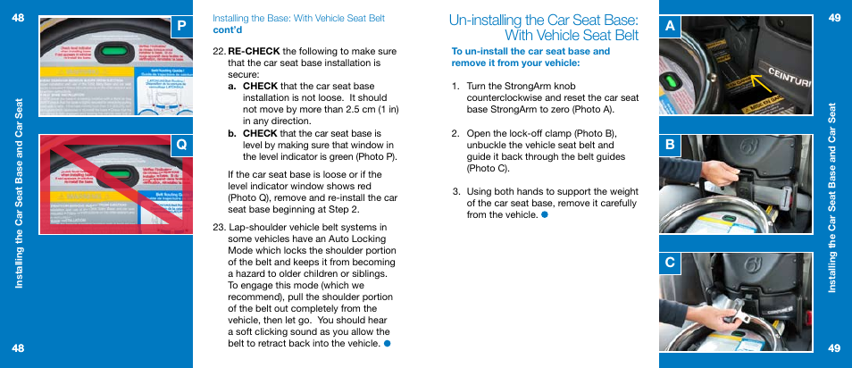 Cb a q p | Orbit Baby Infant Car Seat G2 and Base G2 User Manual | Page 25 / 49