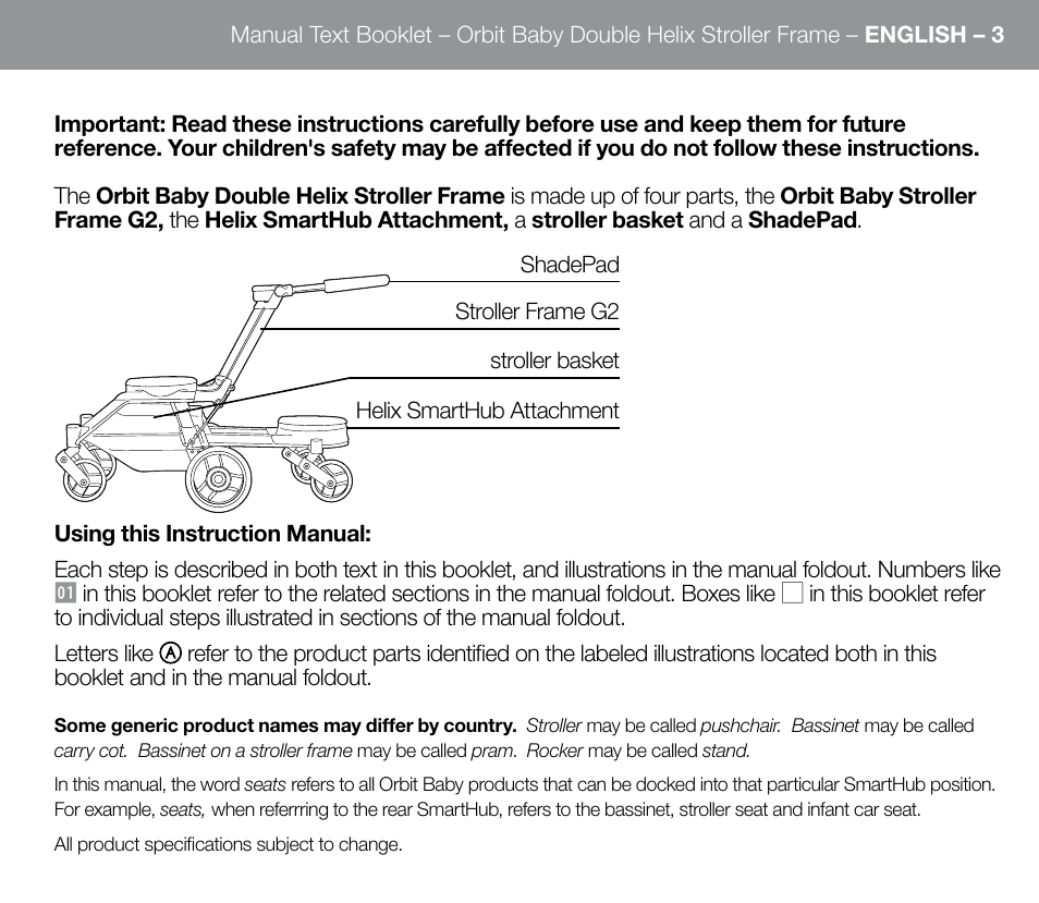 Orbit Baby Double Helix Stroller Frame User Manual | Page 11 / 28