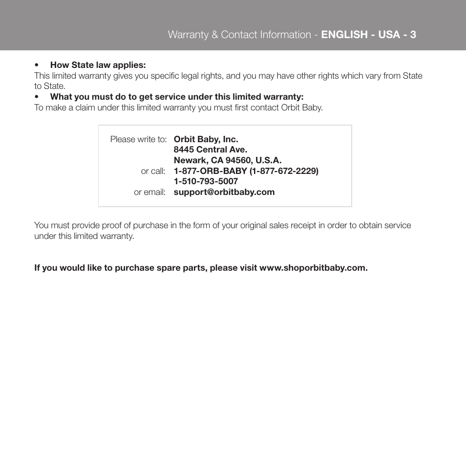 Orbit Baby Helix Plus Double Stroller Version A User Manual | Page 31 / 32