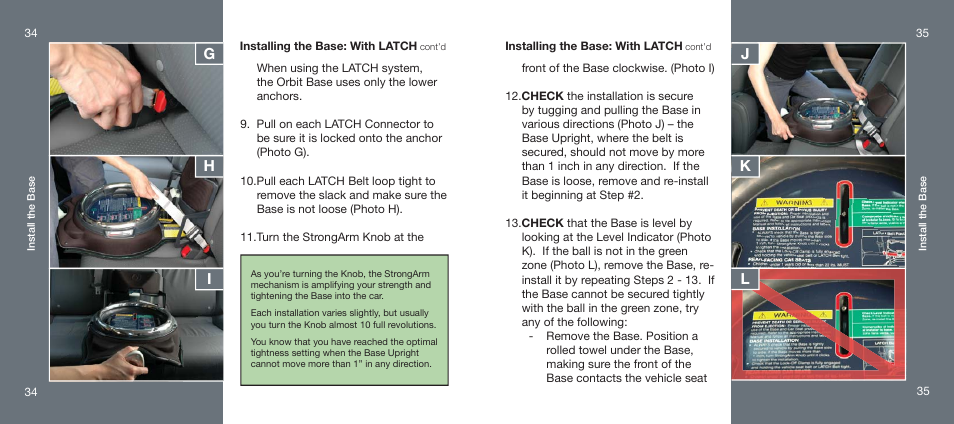 Orbit Baby Infant Car Seat and generation-one Base User Manual | Page 18 / 47