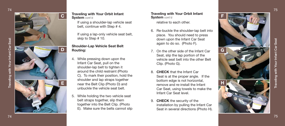 Orbit Baby Infant Car Seat and generation-one Base User Manual | Page 38 / 47