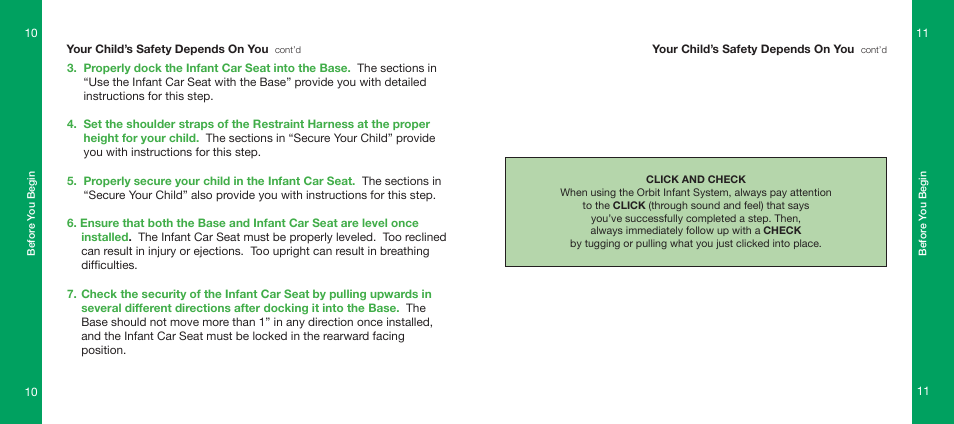 Orbit Baby Infant Car Seat and generation-one Base User Manual | Page 6 / 47