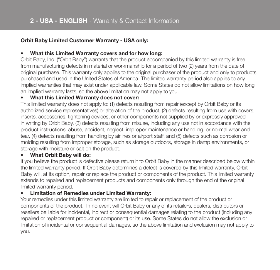 Orbit Baby Helix Plus Double Stroller Version B User Manual | Page 30 / 32