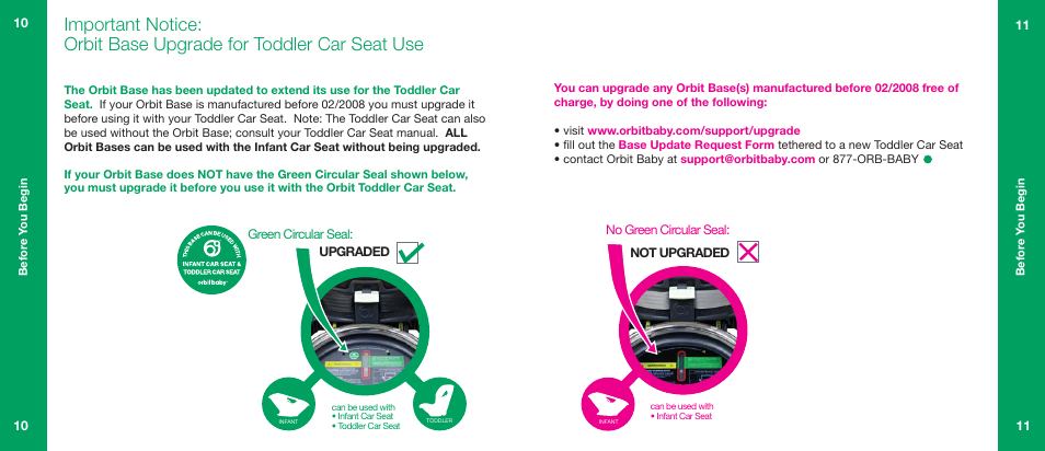Orbit Baby Generation-one Car Seat Base User Manual | Page 6 / 25