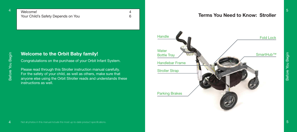 Welcome to the orbit baby family, Terms you need to know: stroller | Orbit Baby Generation-one Stroller User Manual | Page 3 / 25