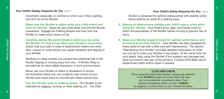 Orbit Baby Generation-one Stroller User Manual | Page 5 / 25