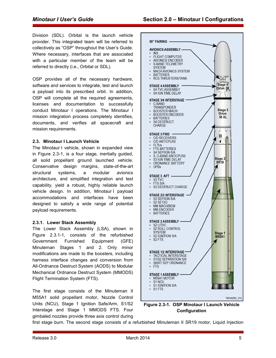 Minotaur i launch vehicle, Lower stack assembly | Orbital Minotaur I User Manual | Page 18 / 99