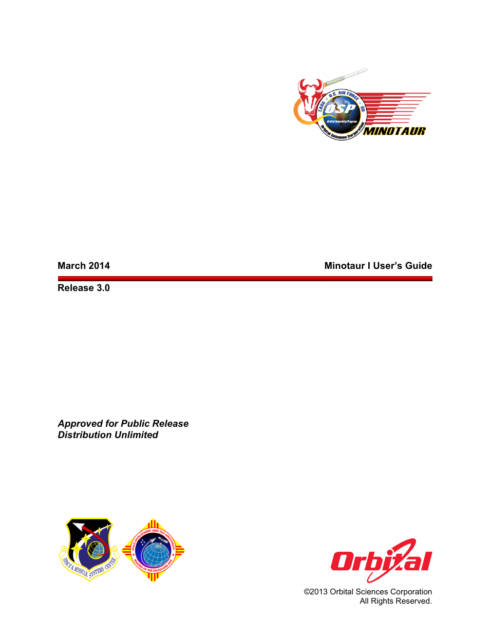 Orbital Minotaur I User Manual | Page 2 / 99