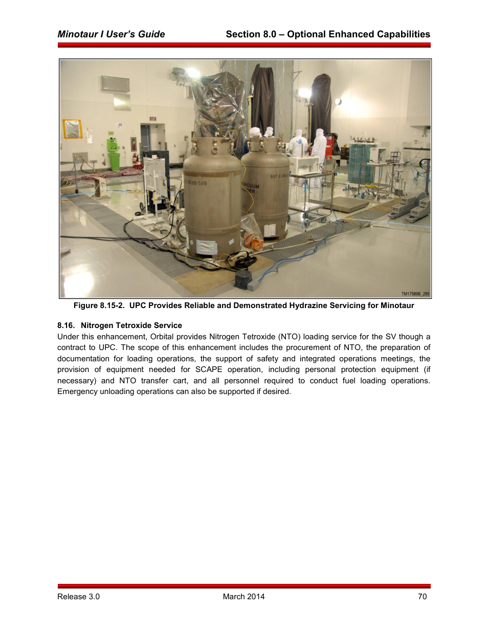 Nitrogen tetroxide service | Orbital Minotaur I User Manual | Page 83 / 99