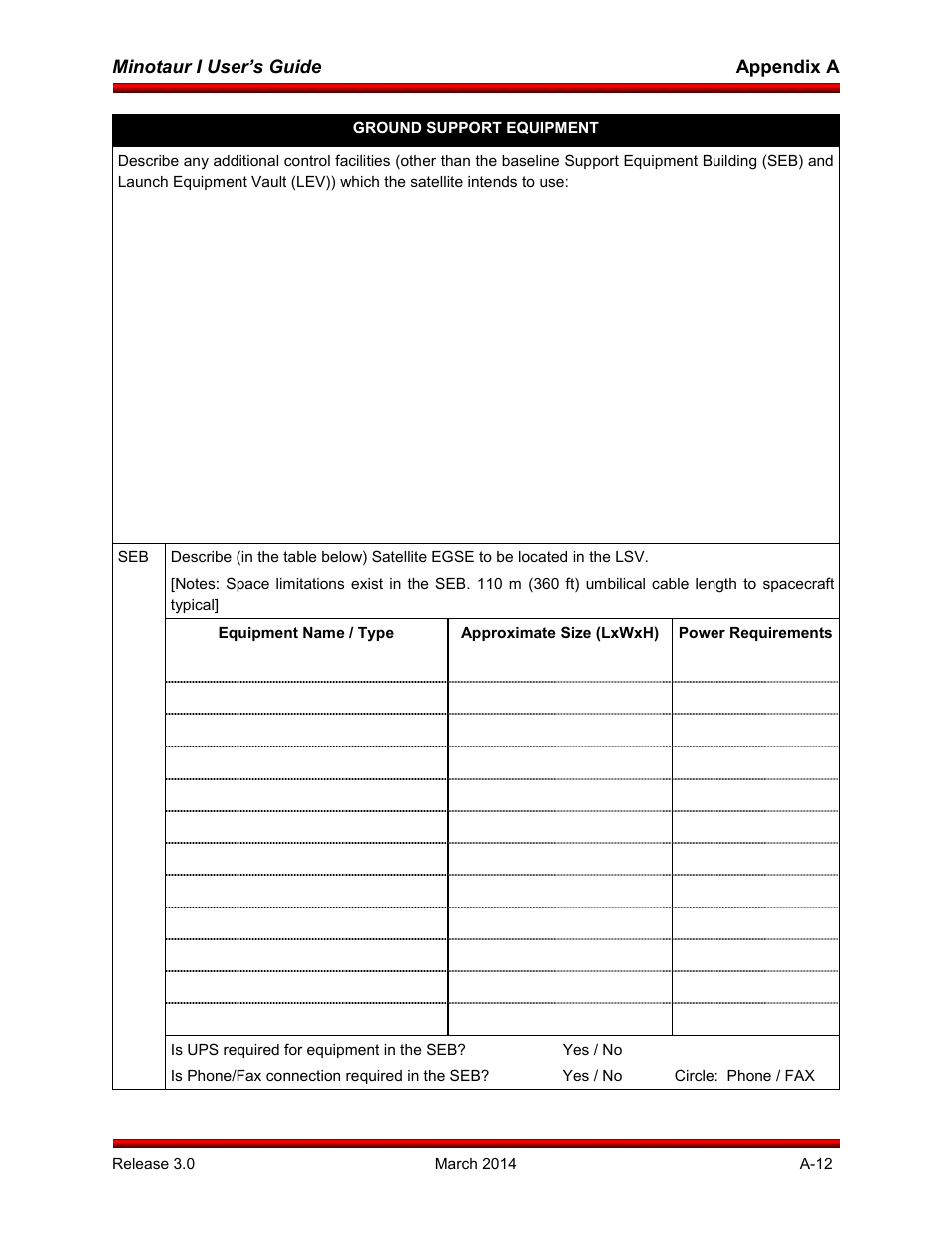 Orbital Minotaur I User Manual | Page 98 / 99