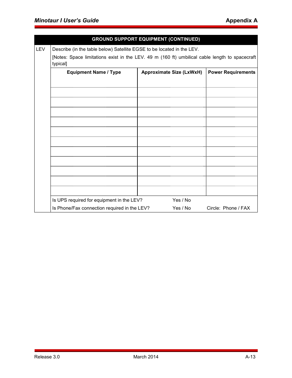 Orbital Minotaur I User Manual | Page 99 / 99