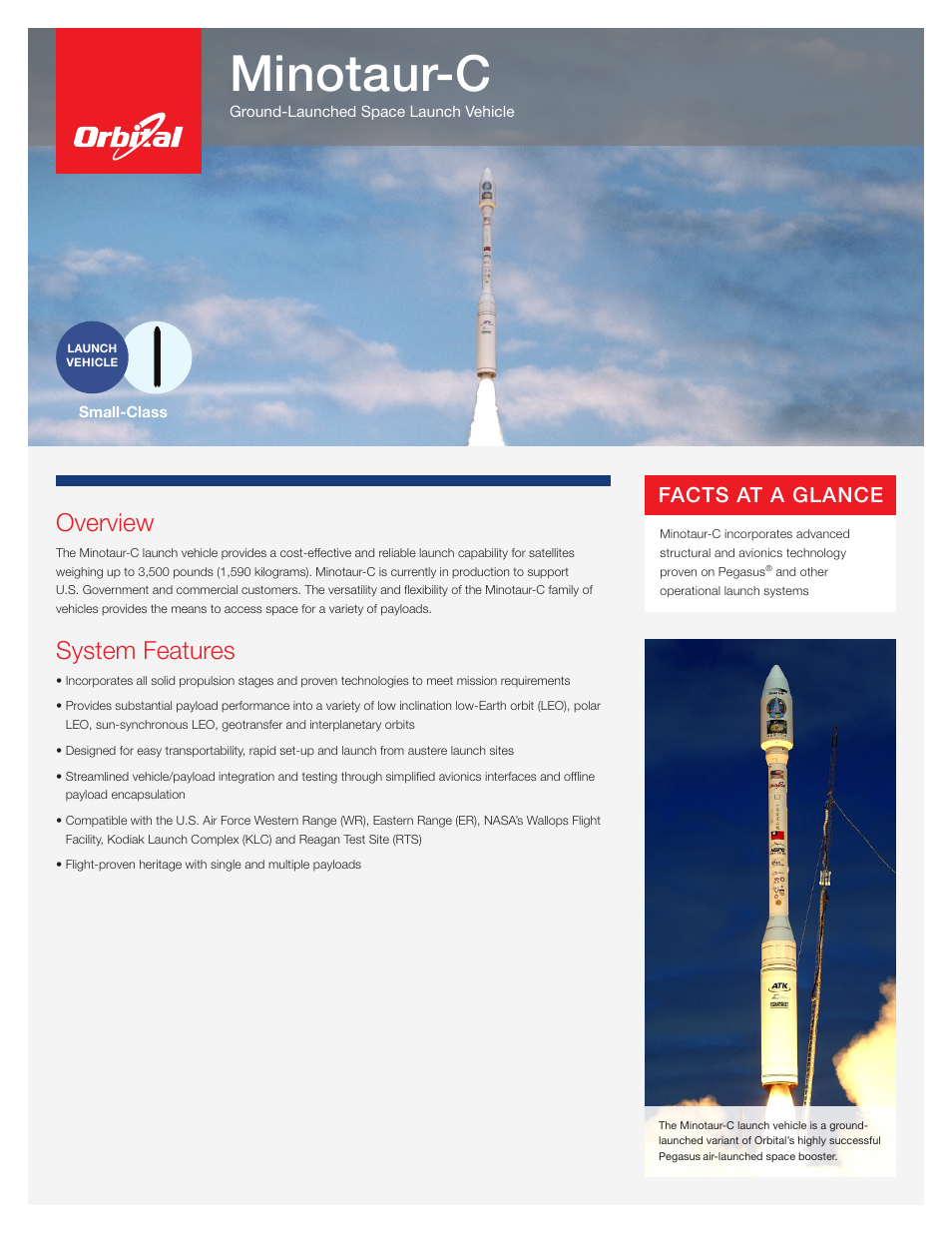 Orbital Minotaur-C User Manual | 2 pages
