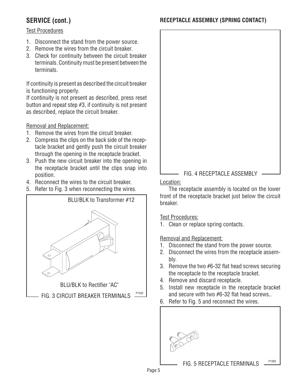 Bunn 1SH & 2SH STAND User Manual | Page 5 / 10