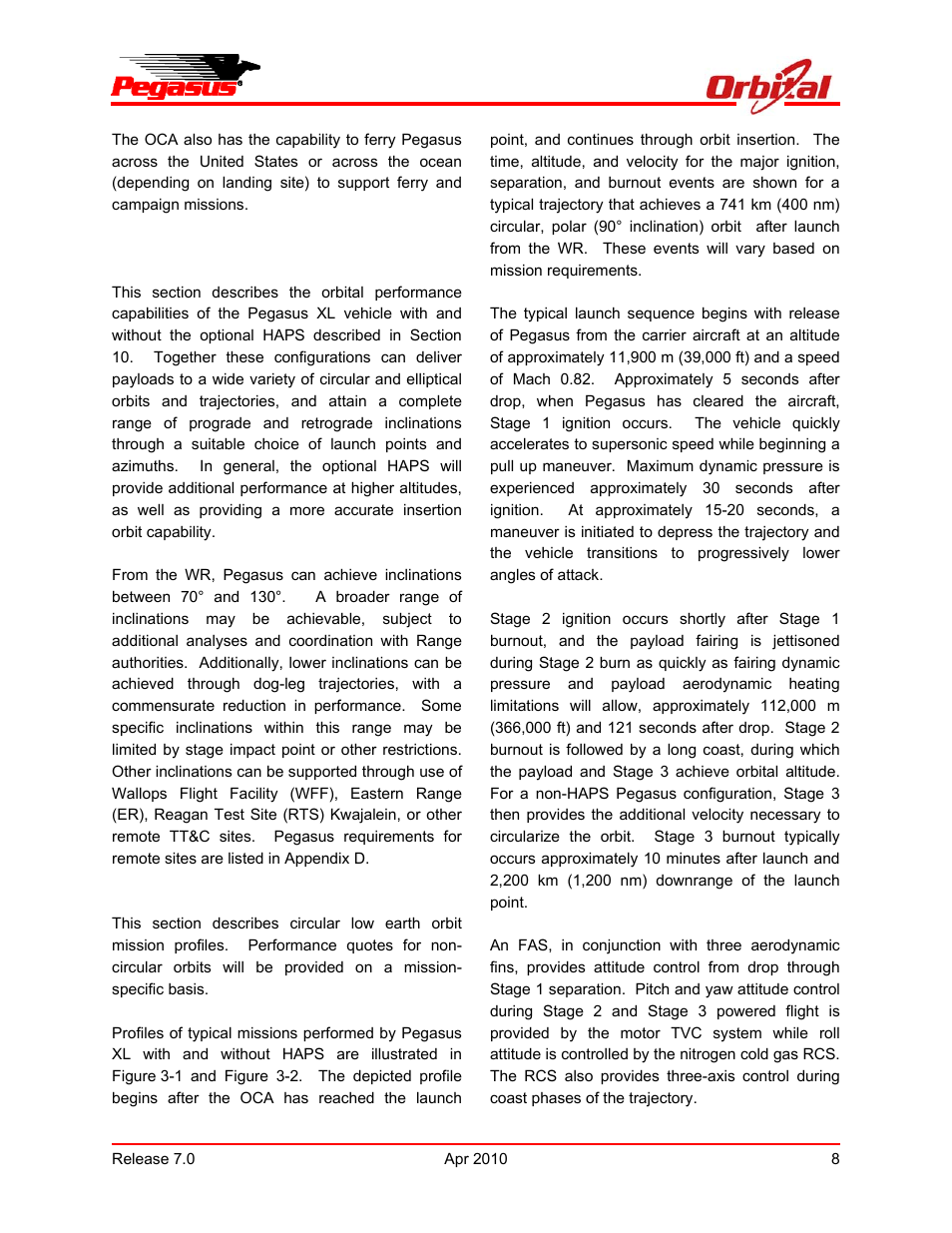 Pegasus user’s guide | Orbital Pegasus User Manual | Page 19 / 92