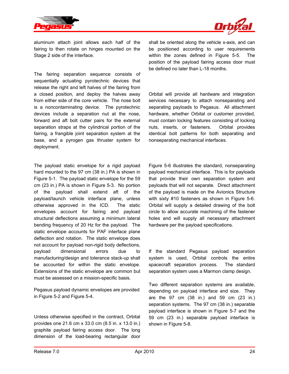 Pegasus user’s guide | Orbital Pegasus User Manual | Page 35 / 92