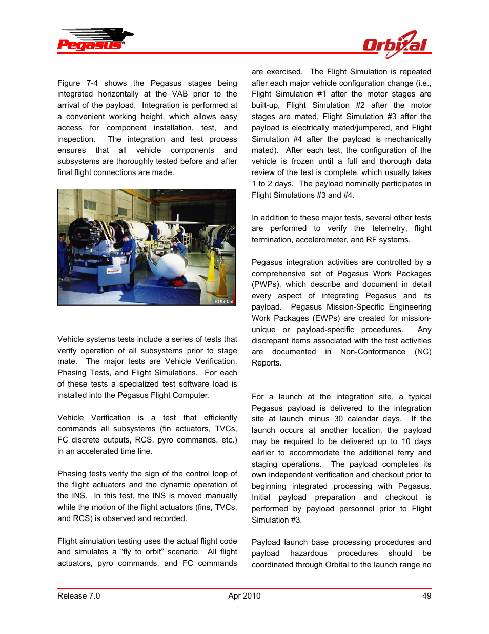 Pegasus user’s guide | Orbital Pegasus User Manual | Page 60 / 92