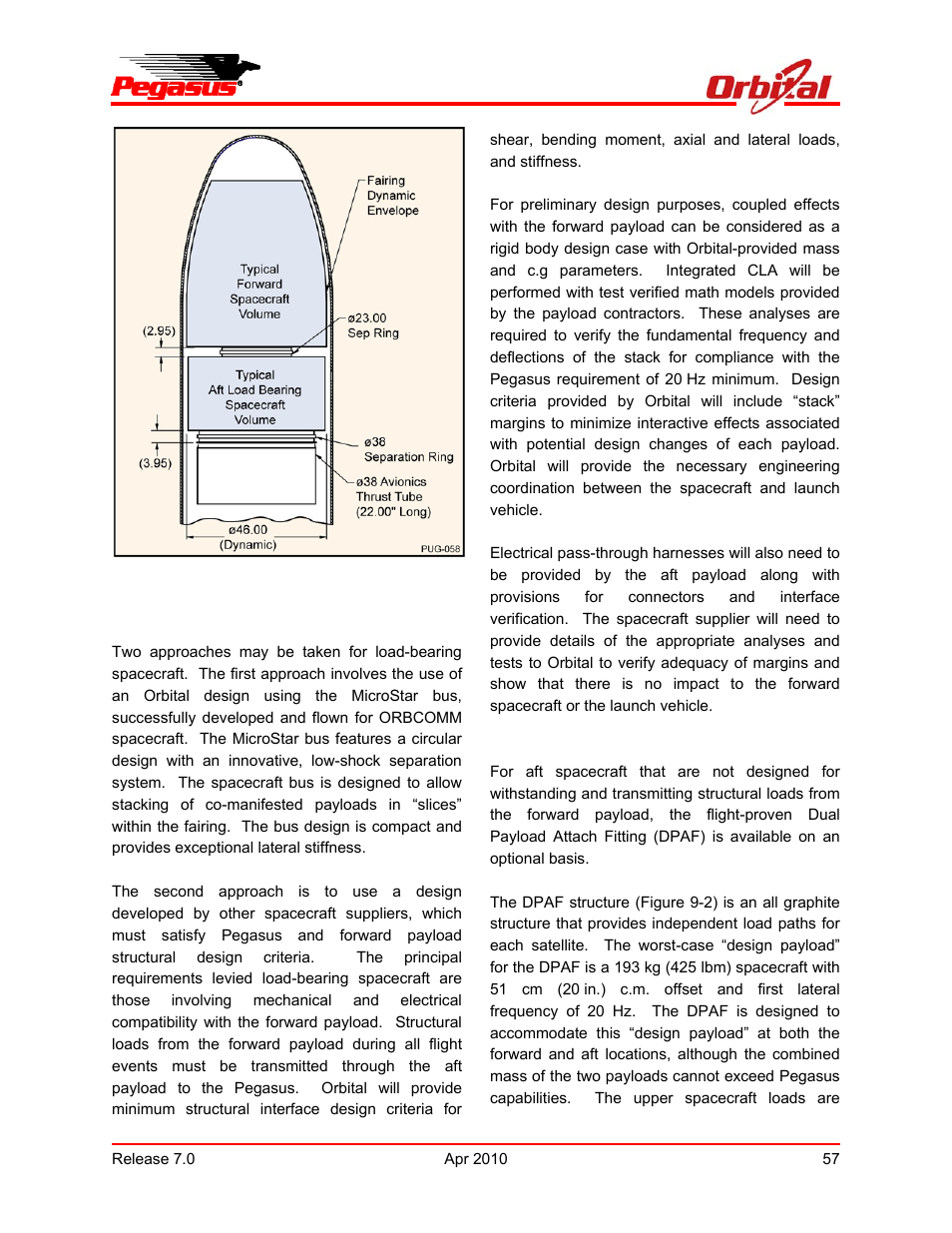 Pegasus user’s guide | Orbital Pegasus User Manual | Page 68 / 92