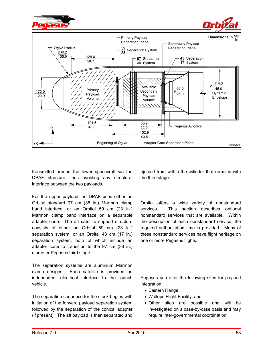 Pegasus user’s guide | Orbital Pegasus User Manual | Page 69 / 92