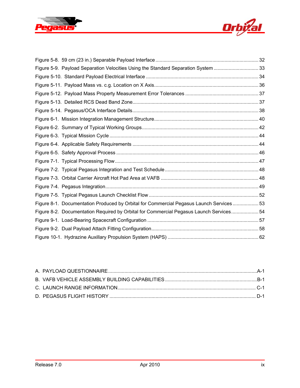 Pegasus user’s guide | Orbital Pegasus User Manual | Page 9 / 92