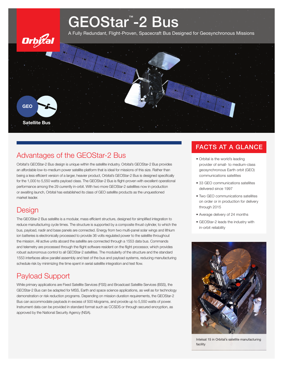 Orbital GEOStar-2 Bus User Manual | 4 pages