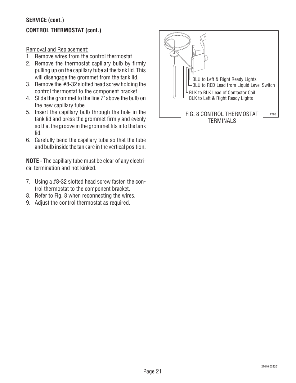 Bunn DUAL TM (Serial # DUAL010000 - Up) 27040.0000F User Manual | Page 21 / 53