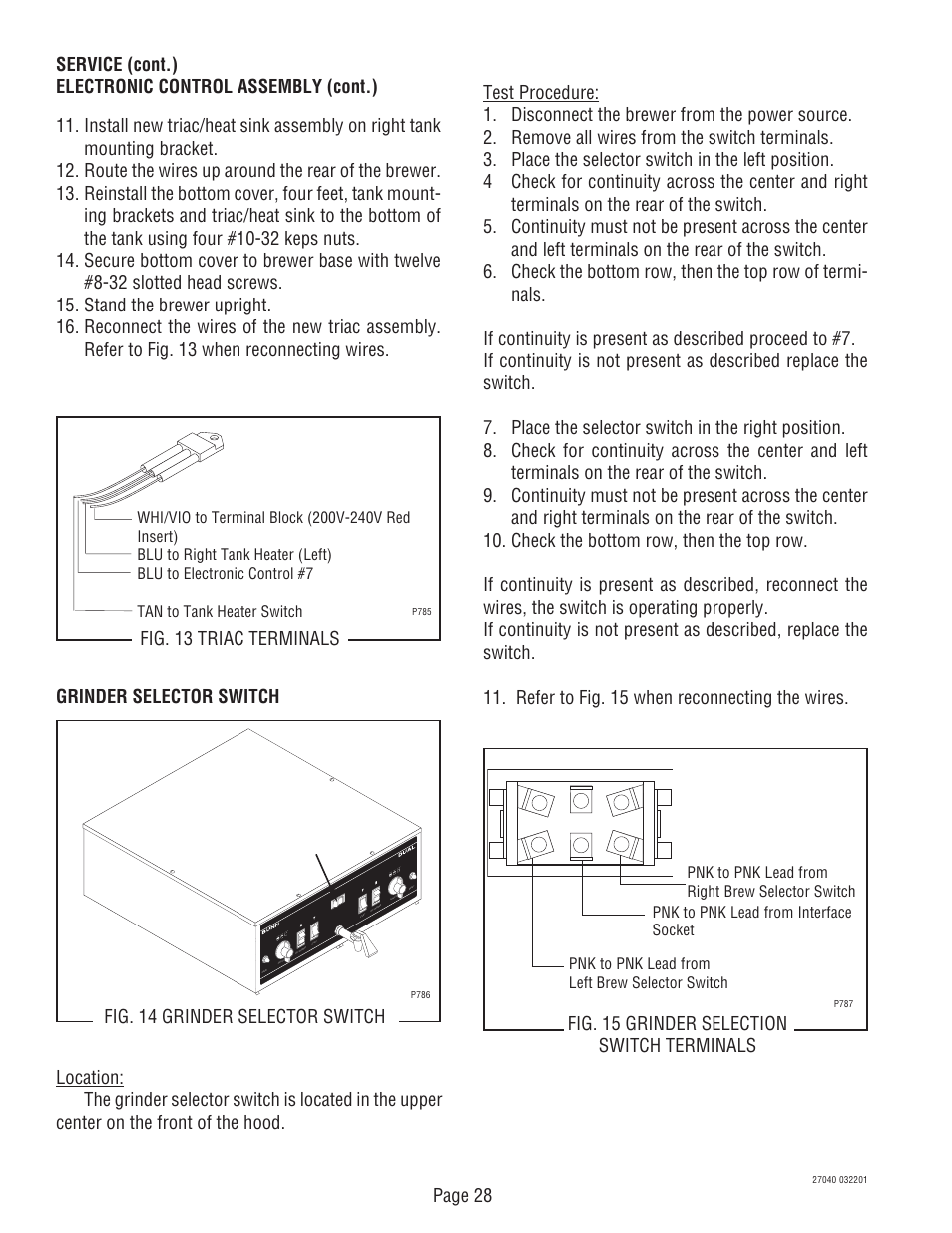 Bunn DUAL TM (Serial # DUAL010000 - Up) 27040.0000F User Manual | Page 28 / 53