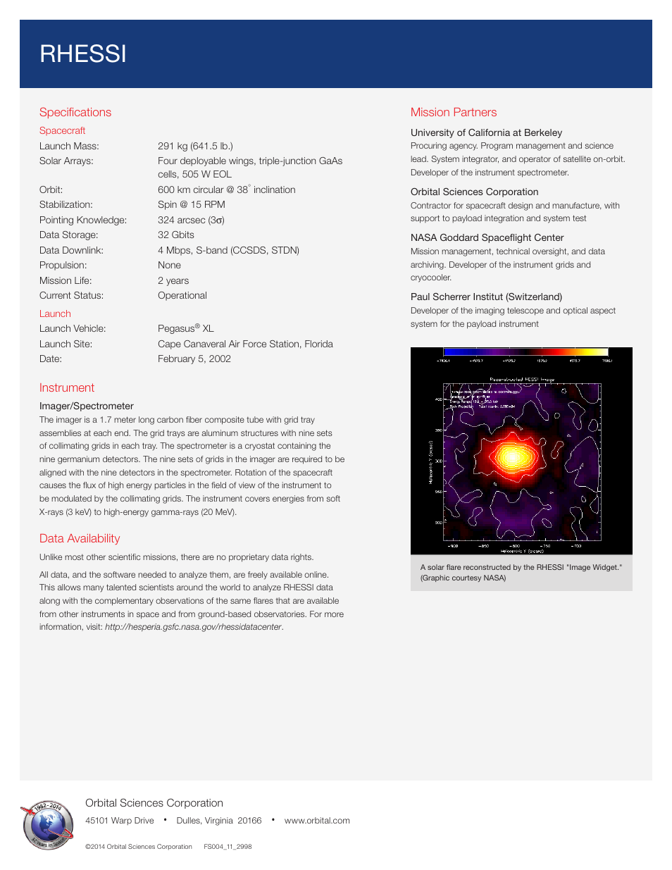 Rhessi | Orbital RHESSI User Manual | Page 2 / 2
