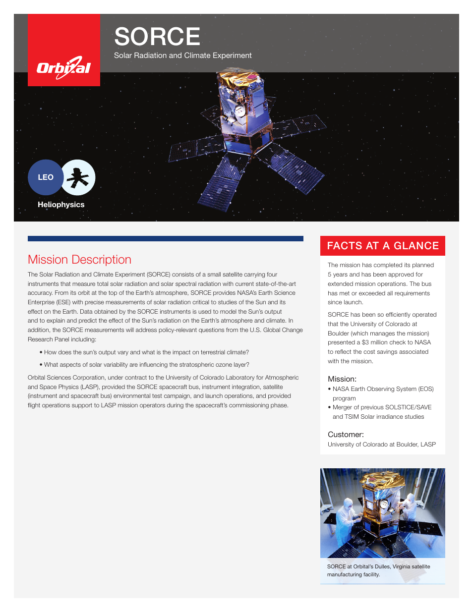 Orbital SORCE User Manual | 2 pages