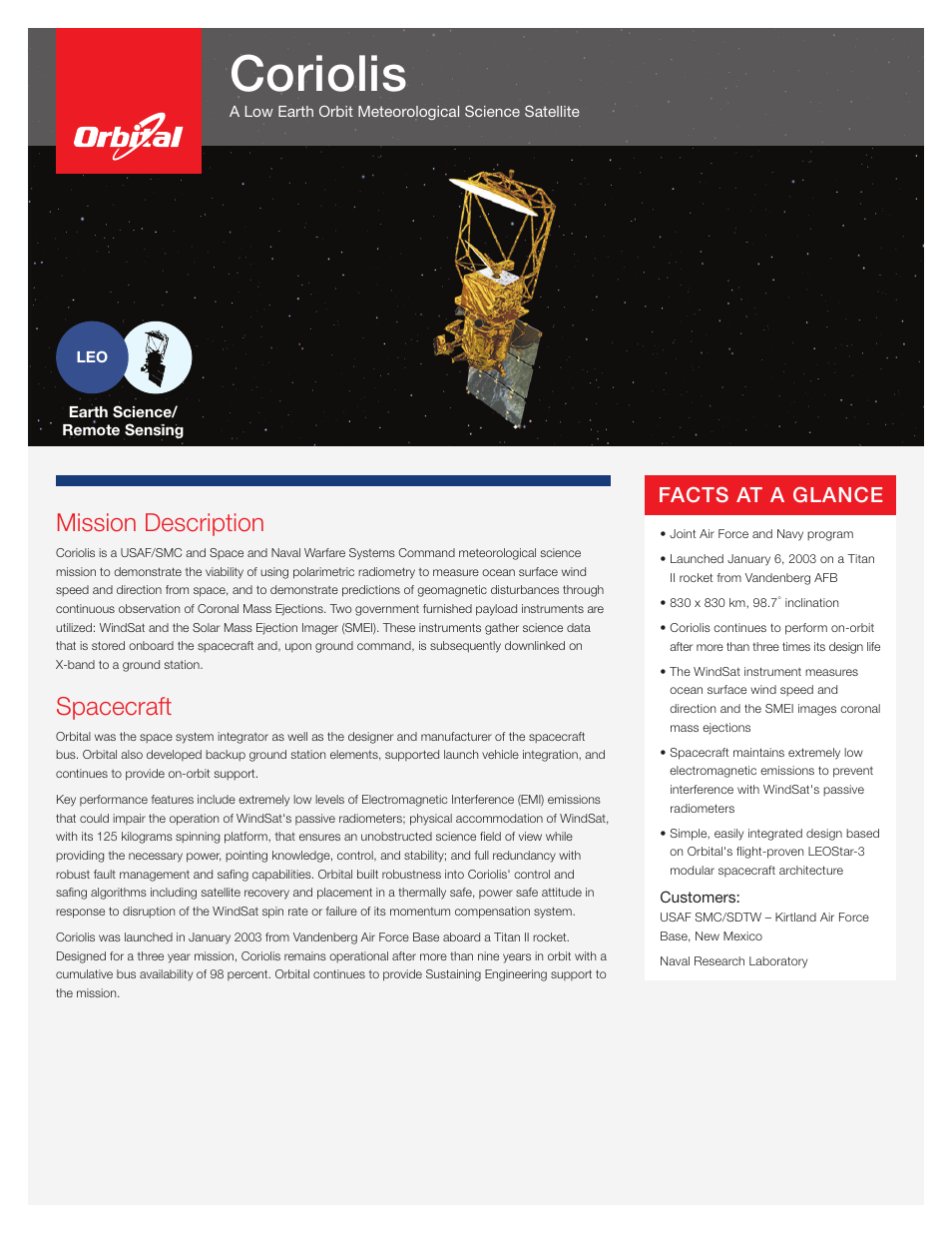 Orbital Coriolis User Manual | 2 pages
