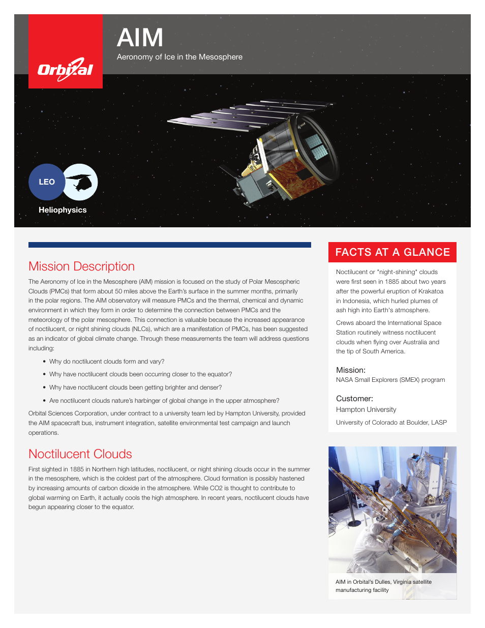Orbital AIM User Manual | 2 pages