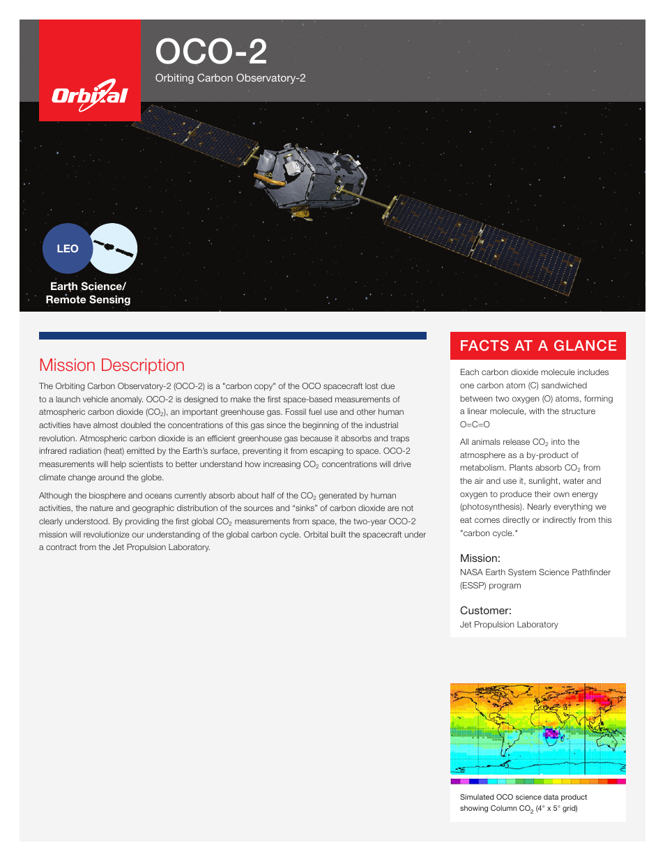 Orbital OCO-2 User Manual | 2 pages