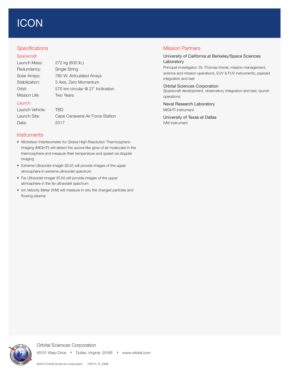 Icon | Orbital ICON User Manual | Page 2 / 2