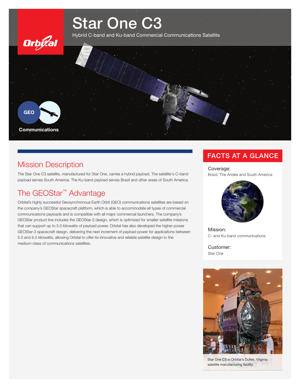 Orbital Star One C3 User Manual | 2 pages