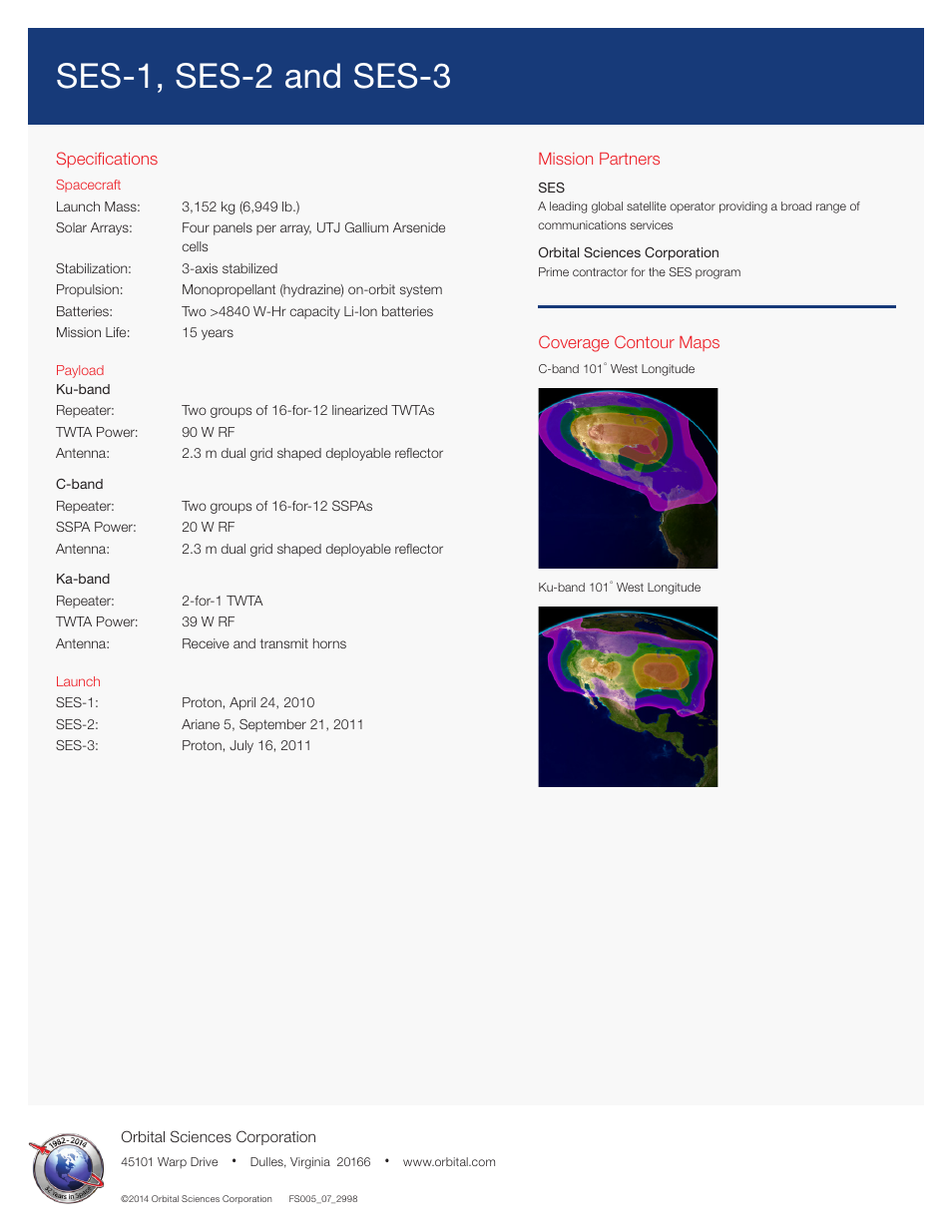 Ses-1, ses-2 and ses-3 | Orbital SES-3 User Manual | Page 2 / 2
