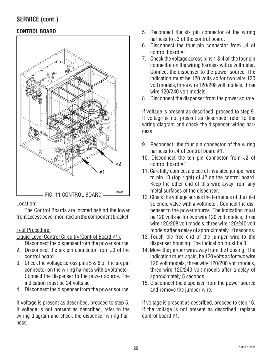 Service (cont.) | Bunn FMD-4 User Manual | Page 20 / 45