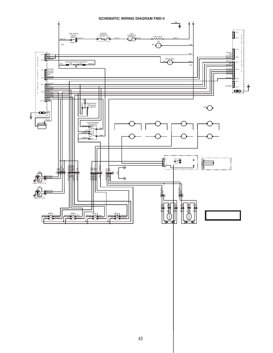 Schematic wiring diagram fmd-4 | Bunn FMD-4 User Manual | Page 43 / 45