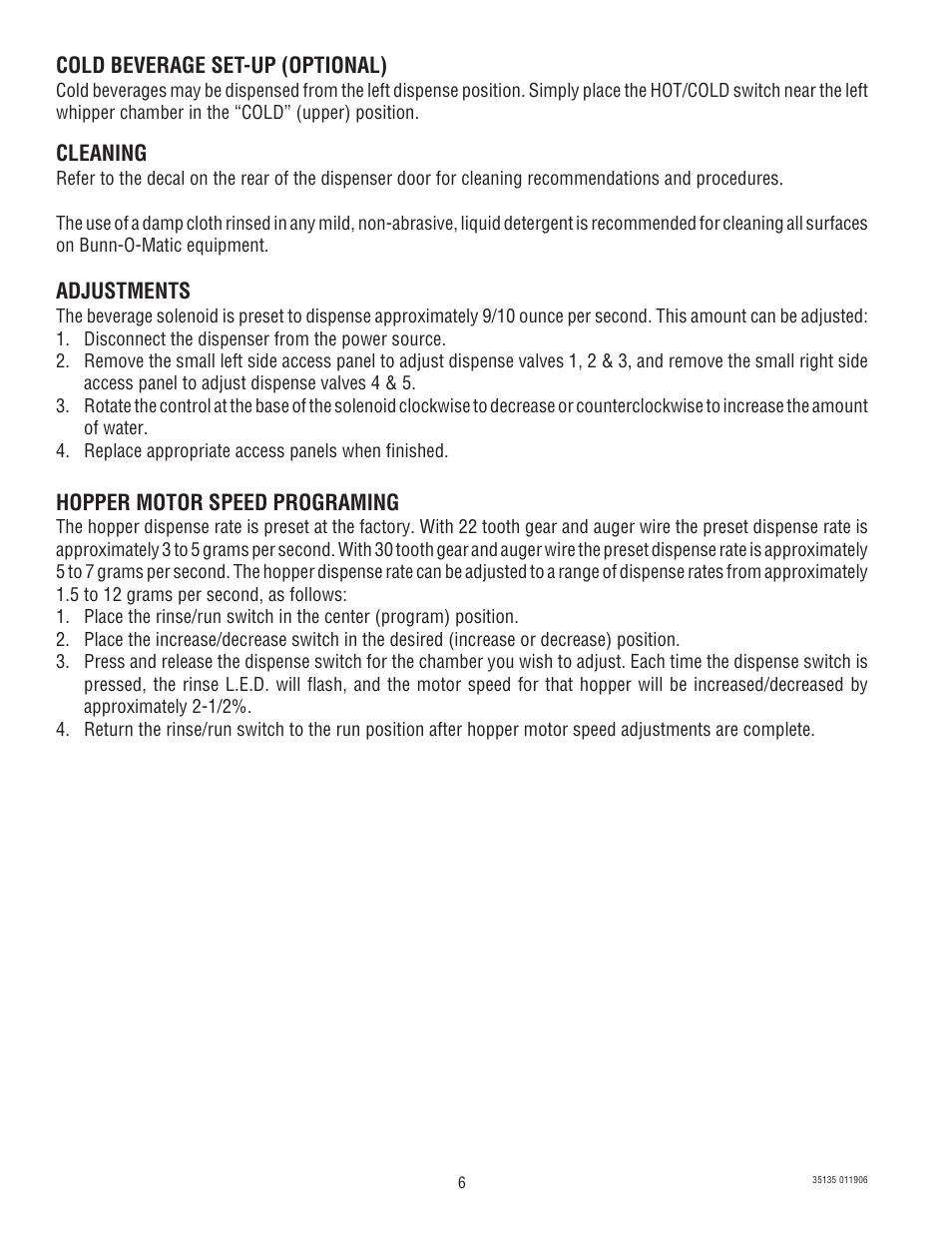 Bunn FMD-4 User Manual | Page 6 / 45